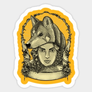 wolf girl Sticker